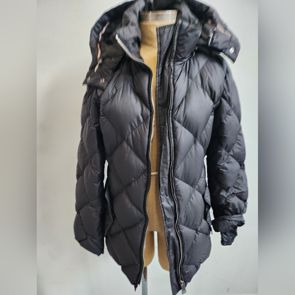 🔥🔥🔥Authentic Burberry BRIT Black Quilted Down Puffer Coat Jacket SIZE M